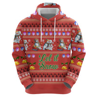 Snowman Let It Snow Christmas Zip Hoodie Xmas Holiday Patterns - Wonder Print Shop