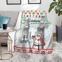 Iran Christmas Blanket with Santa Taking Photos Ancient Columns and Snowflake Gift Pattern - Wonder Print Shop