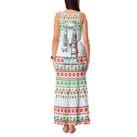 Iran Christmas Tank Maxi Dress with Santa Taking Photos Ancient Columns and Snowflake Gift Pattern - Wonder Print Shop