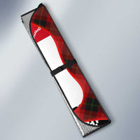 Iraq Christmas Auto Sun Shade with Santa Ishtar Gate Red Plaid and Snowflake Reindeer Pattern - Wonder Print Shop