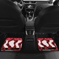 Iraq Christmas Car Mats with Santa Ishtar Gate Red Plaid and Snowflake Reindeer Pattern - Wonder Print Shop
