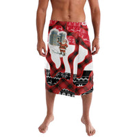 Iraq Christmas Lavalava with Santa Ishtar Gate Red Plaid and Snowflake Reindeer Pattern - Wonder Print Shop