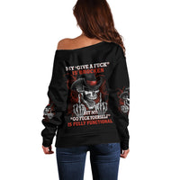 My 'give A F' Is Broken Off Shoulder Sweater - Wonder Print Shop