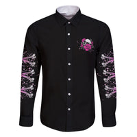 I'm A B Don't Try Me Rose Skull Family Matching Off Shoulder Long Sleeve Dress and Hawaiian Shirt - Wonder Print Shop