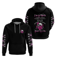 I'm A B Don't Try Me Rose Skull Hoodie - Wonder Print Shop