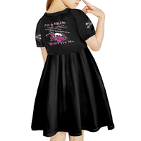 I'm A B Don't Try Me Rose Skull Kid Short Sleeve Dress - Wonder Print Shop