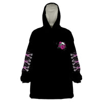 I'm A B Don't Try Me Rose Skull Wearable Blanket Hoodie - Wonder Print Shop