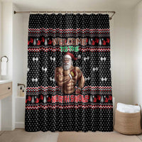 Bodybuilder Santa Christmas Bathroom Set with Welcome to the North Swole Quote and Dumbbell - Wonder Print Shop
