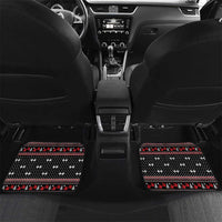 Bodybuilder Santa Christmas Car Mats with Welcome to the North Swole Quote and Dumbbell - Wonder Print Shop