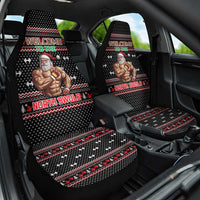 Bodybuilder Santa Christmas Car Seat Cover with Welcome to the North Swole Quote and Dumbbell - Wonder Print Shop
