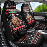 Bodybuilder Santa Christmas Car Seat Cover with Welcome to the North Swole Quote and Dumbbell - Wonder Print Shop