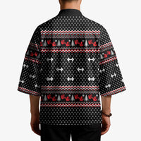 Bodybuilder Santa Christmas Kimono with Welcome to the North Swole Quote and Dumbbell - Wonder Print Shop