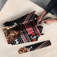 Bodybuilder Santa Christmas Umbrella with Welcome to the North Swole Quote and Dumbbell - Wonder Print Shop