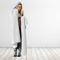 Yorkshire Terrier Dog Christmas Hooded Blanket with Peace Love Joy Quote and Santa Hat Puppies in Snowy Winter Scene - Wonder Print Shop