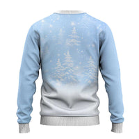 Yorkshire Terrier Dog Christmas Ugly Christmas Sweater with Peace Love Joy Quote and Santa Hat Puppies in Snowy Winter Scene - Wonder Print Shop