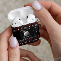 Viking Christmas AirPods Case with Fa La La La La Valhalla Quote and Longship Nordic Pattern - Wonder Print Shop