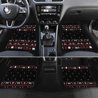 Viking Christmas Car Mats with Fa La La La La Valhalla Quote and Longship Nordic Pattern - Wonder Print Shop