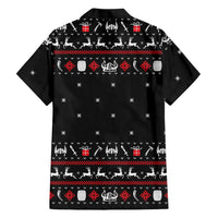 Viking Christmas Family Matching Mermaid Dress and Hawaiian Shirt with Fa La La La La Valhalla Quote and Longship Nordic Pattern - Wonder Print Shop