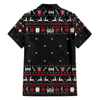 Viking Christmas Family Matching Off The Shoulder Long Sleeve Dress and Hawaiian Shirt with Fa La La La La Valhalla Quote and Longship Nordic Pattern - Wonder Print Shop
