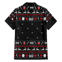 Viking Christmas Family Matching Off Shoulder Short Dress and Hawaiian Shirt with Fa La La La La Valhalla Quote and Longship Nordic Pattern - Wonder Print Shop