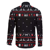 Viking Christmas Family Matching Puletasi and Hawaiian Shirt with Fa La La La La Valhalla Quote and Longship Nordic Pattern - Wonder Print Shop