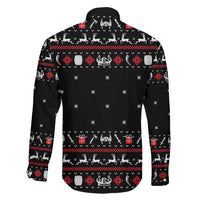 Viking Christmas Family Matching Puletasi and Hawaiian Shirt with Fa La La La La Valhalla Quote and Longship Nordic Pattern - Wonder Print Shop