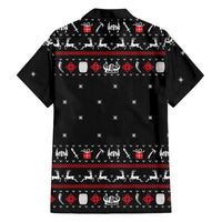 Viking Christmas Family Matching Summer Maxi Dress and Hawaiian Shirt with Fa La La La La Valhalla Quote and Longship Nordic Pattern - Wonder Print Shop
