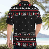 Viking Christmas Hawaiian Shirt with Fa La La La La Valhalla Quote and Longship Nordic Pattern - Wonder Print Shop
