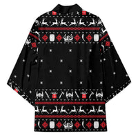 Viking Christmas Kimono with Fa La La La La Valhalla Quote and Longship Nordic Pattern - Wonder Print Shop