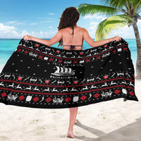 Viking Christmas Sarong with Fa La La La La Valhalla Quote and Longship Nordic Pattern - Wonder Print Shop