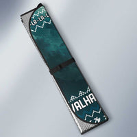 Viking Valhalla Christmas Auto Sun Shade with Norse Symbols Raven and Fa La La La Design - Wonder Print Shop