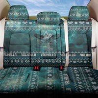 Viking Valhalla Christmas Back Car Seat Cover with Norse Symbols Raven and Fa La La La Design - Wonder Print Shop