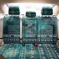 Viking Valhalla Christmas Back Car Seat Cover with Norse Symbols Raven and Fa La La La Design - Wonder Print Shop
