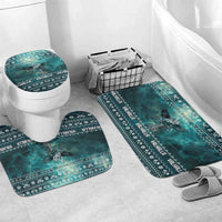 Viking Valhalla Christmas Bathroom Set with Norse Symbols Raven and Fa La La La Design - Wonder Print Shop