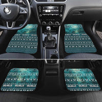 Viking Valhalla Christmas Car Mats with Norse Symbols Raven and Fa La La La Design - Wonder Print Shop