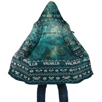 Viking Valhalla Christmas Cloak with Norse Symbols Raven and Fa La La La Design - Wonder Print Shop
