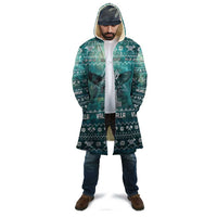 Viking Valhalla Christmas Cloak with Norse Symbols Raven and Fa La La La Design - Wonder Print Shop