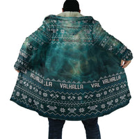 Viking Valhalla Christmas Cloak with Norse Symbols Raven and Fa La La La Design - Wonder Print Shop
