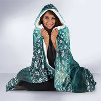 Viking Valhalla Christmas Hooded Blanket with Norse Symbols Raven and Fa La La La Design - Wonder Print Shop