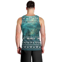 Viking Valhalla Christmas Men Tank Top with Norse Symbols Raven and Fa La La La Design - Wonder Print Shop