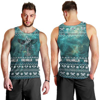 Viking Valhalla Christmas Men Tank Top with Norse Symbols Raven and Fa La La La Design - Wonder Print Shop