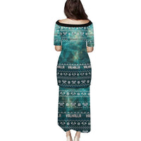 Viking Valhalla Christmas Puletasi with Norse Symbols Raven and Fa La La La Design - Wonder Print Shop