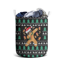 Funny Dabbing Gingerbread Holiday Party Jumper Laundry Basket Xmas Holiday Patterns - Wonder Print Shop