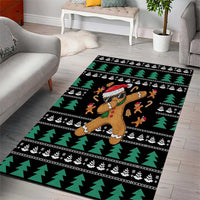 Funny Dabbing Gingerbread Holiday Party Jumper Area Rug Xmas Holiday Patterns - Wonder Print Shop