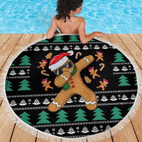 Funny Dabbing Gingerbread Holiday Party Jumper Beach Blanket Xmas Holiday Patterns - Wonder Print Shop