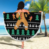 Funny Dabbing Gingerbread Holiday Party Jumper Beach Blanket Xmas Holiday Patterns - Wonder Print Shop