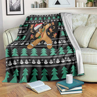 Funny Dabbing Gingerbread Holiday Party Jumper Blanket Xmas Holiday Patterns - Wonder Print Shop