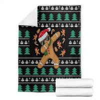 Funny Dabbing Gingerbread Holiday Party Jumper Blanket Xmas Holiday Patterns - Wonder Print Shop