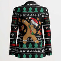Funny Dabbing Gingerbread Holiday Party Jumper Blazer Xmas Holiday Patterns - Wonder Print Shop