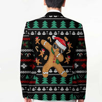 Funny Dabbing Gingerbread Holiday Party Jumper Blazer Xmas Holiday Patterns - Wonder Print Shop